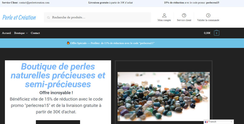 site perle et création